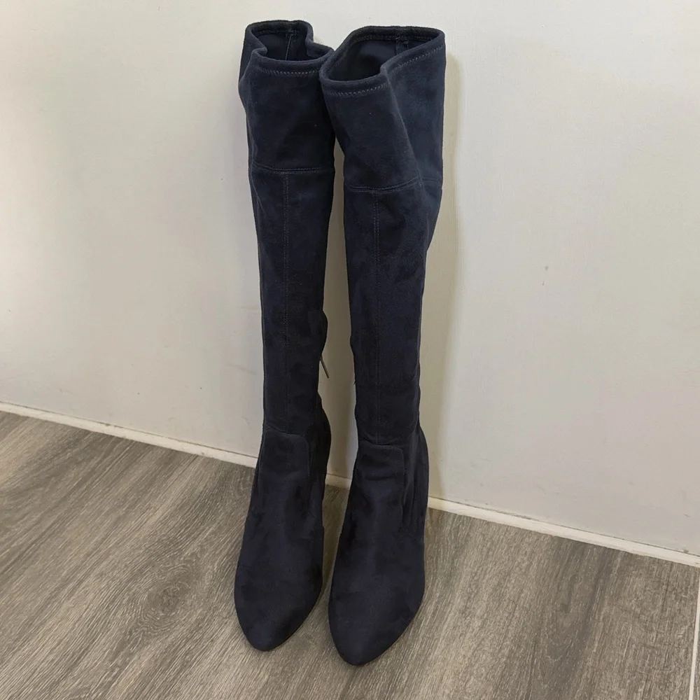 Ivanka Trump Sennet Heeled Boots, dark blue